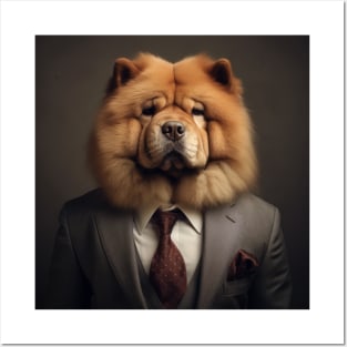 Chow Chow Dog in Suit Posters and Art